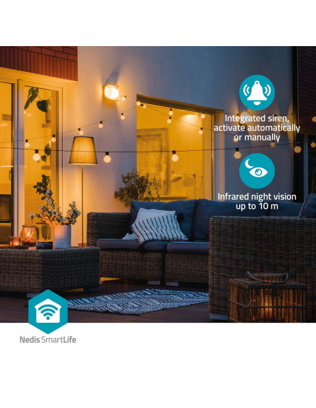 Nedis WIFICO15CWT Caméra extérieure SmartLife
