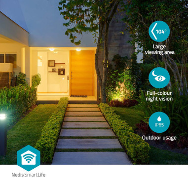 Nedis WIFICO22CWT Caméra extérieure SmartLife