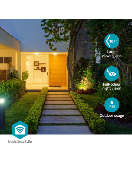 Nedis WIFICO22CWT Caméra extérieure SmartLife