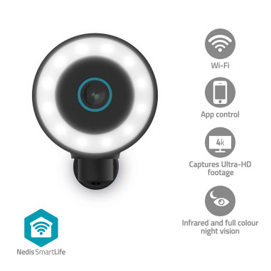 Nedis WIFICO41CBK Caméra extérieure SmartLife
