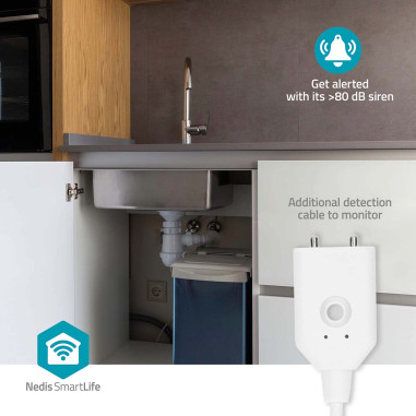 Nedis WIFIDW11WT SmartLife Détecteur d'eau