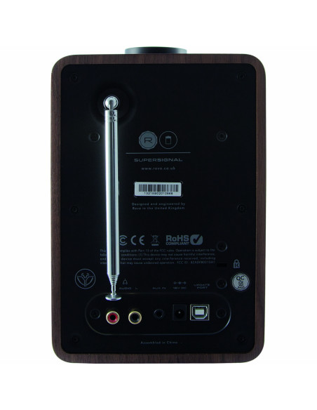 REVO 641149 SuperSignal DAB+ / FM / Bluetooth Combo Radio Walnut-Black