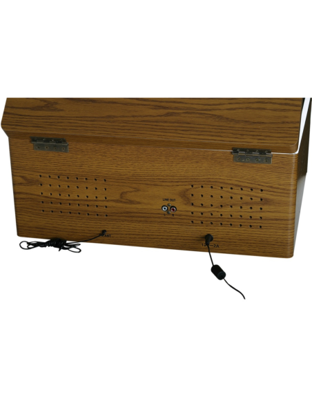 OPTEX Platine Vinyle Vintage Coffret en Bois 7 en 1 Bluetooth