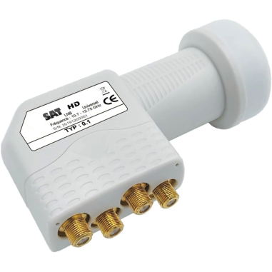 LNB Universel Quattro HD 4K 0,1dB pour connexion avec MULTISWITCH