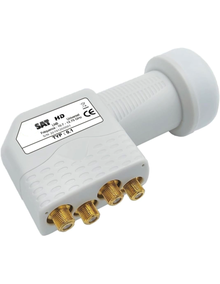 LNB Universel Quattro HD 4K 0,1dB pour connexion avec MULTISWITCH