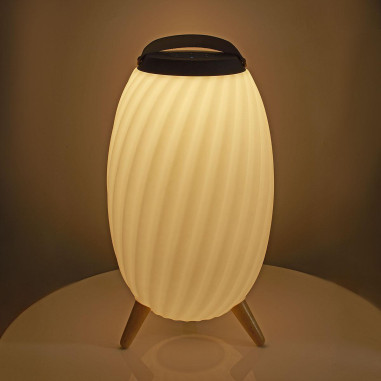Nedis SPBT35810WT Haut parleur Bluetooth avec lumière d'ambiance