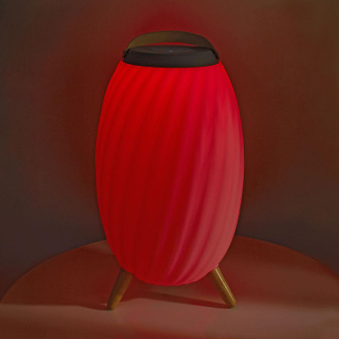 Nedis SPBT35810WT Haut parleur Bluetooth avec lumière d'ambiance