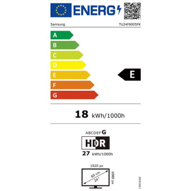SAMSUNG TV LED HDTV1080p - TU24F6005FKXXC