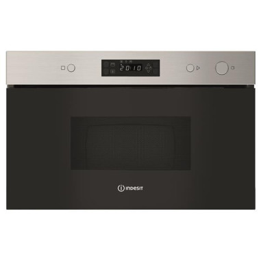 INDESIT Micro-ondes encastrable, inox, solo, 22 L, plateau 25 cm, décongélation
