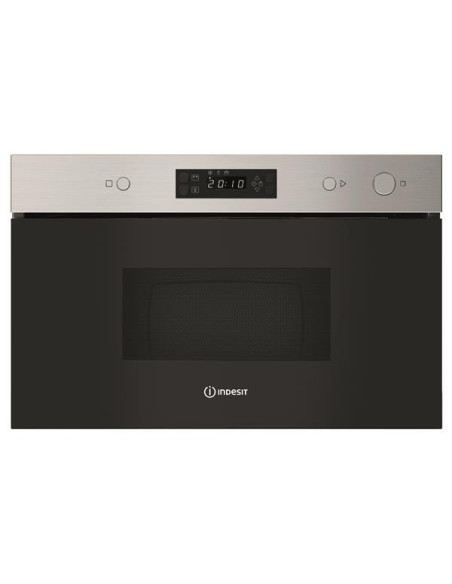 INDESIT Micro-ondes encastrable, inox, solo, 22 L, plateau 25 cm, décongélation