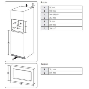 Micro-ondes encastrable SAMSUNG - MS20A7013AB