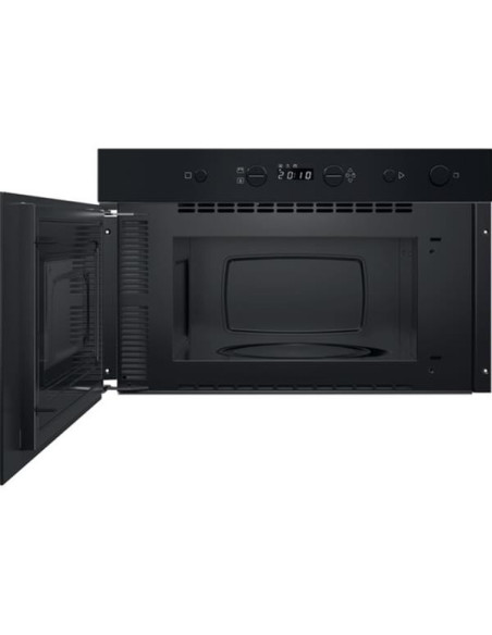 INDESIT Micro-ondes encastrable, noir, solo, 22 L, plateau 25 cm, décongélation