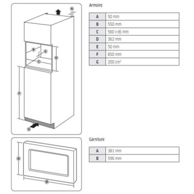Micro-ondes encastrable SAMSUNG - MS20A7013AT