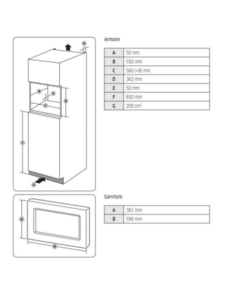 Micro-ondes encastrable SAMSUNG - MS20A7013AT