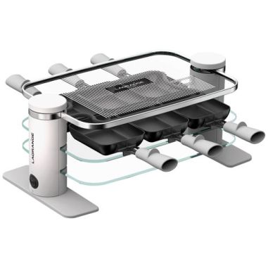 LAGRANGE RACLETTE TRANSPARENCE 6 PERSVERRE TREMPE BLANC GRIS