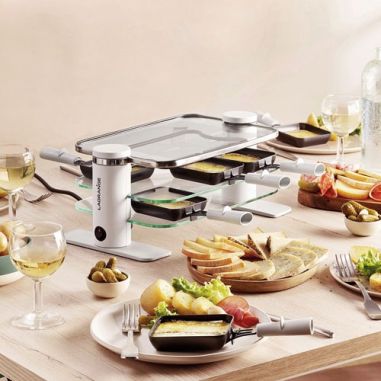 LAGRANGE RACLETTE TRANSPARENCE 6 PERSVERRE TREMPE BLANC GRIS