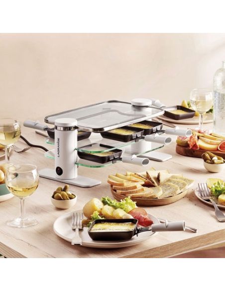 LAGRANGE RACLETTE TRANSPARENCE 6 PERSVERRE TREMPE BLANC GRIS