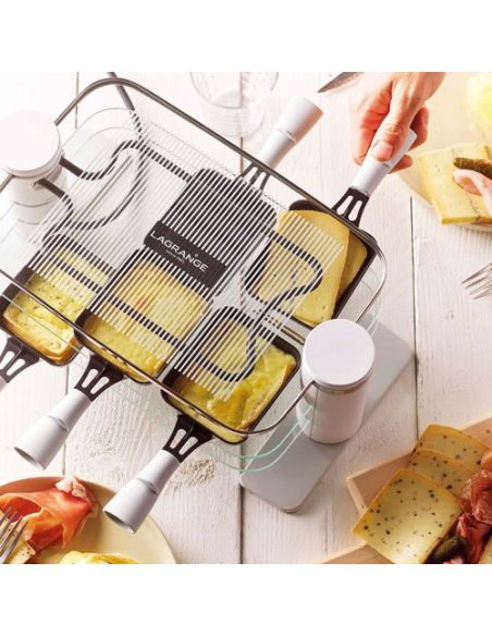 LAGRANGE RACLETTE TRANSPARENCE 6 PERSVERRE TREMPE BLANC GRIS