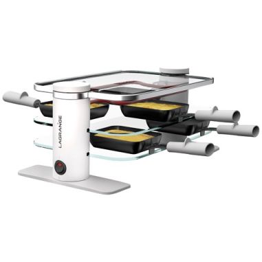 LAGRANGE RACLETTE TRANSPARENCE 6 PERSVERRE TREMPE BLANC GRIS