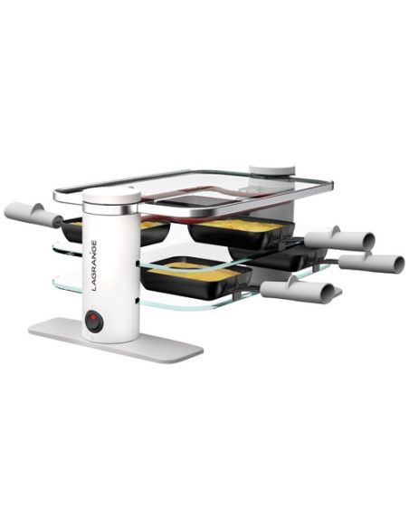 LAGRANGE RACLETTE TRANSPARENCE 6 PERSVERRE TREMPE BLANC GRIS