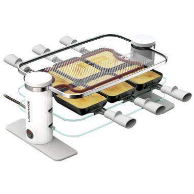 LAGRANGE RACLETTE TRANSPARENCE 6 PERSVERRE TREMPE BLANC GRIS
