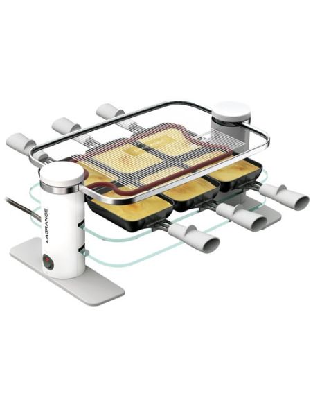 LAGRANGE RACLETTE TRANSPARENCE 6 PERSVERRE TREMPE BLANC GRIS