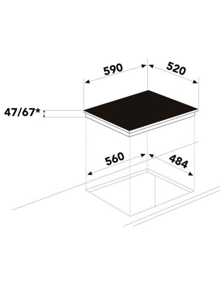 Table vitrocéramique GTH63ET