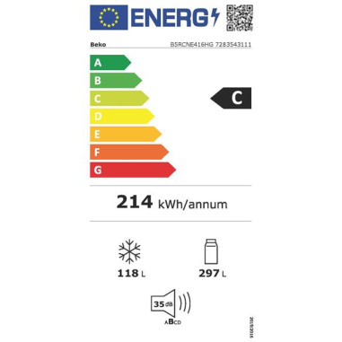 BEKO Réfrigérateur combiné B5RCNE416HG