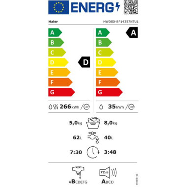 HAIER Lave-linge séchant HWD8BP14357NTUFR