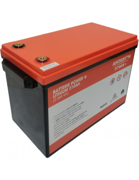 ANTARION Batterie Lithium 210Ah POWER + Connectée - Camping-car