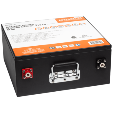 ANTARION Batterie Lithium 210Ah POWER + Connectée SLIM - Camping-car