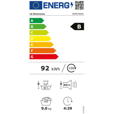 LG Sèche-linge RH9X76WH