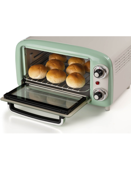 ARIETE Mini-Four Vert 10L 800W Rétro