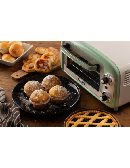 ARIETE Mini-Four Vert 10L 800W Rétro