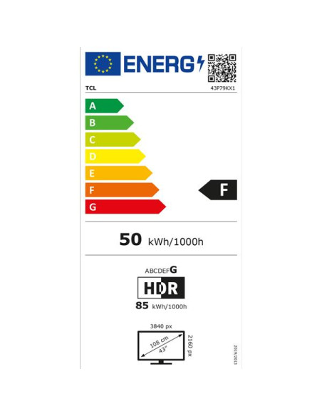 TCL TV LED 4K - 43P79K