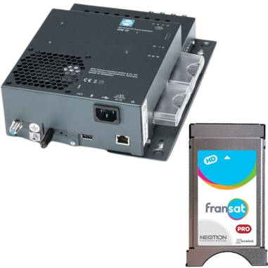 WISI Station Compact Certifiée Fransat + 3 CAMs Fransat PRO + Cartes PC7