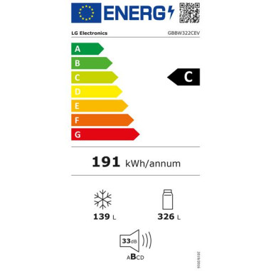 LG Réfrigérateur combiné GBBW322CEV