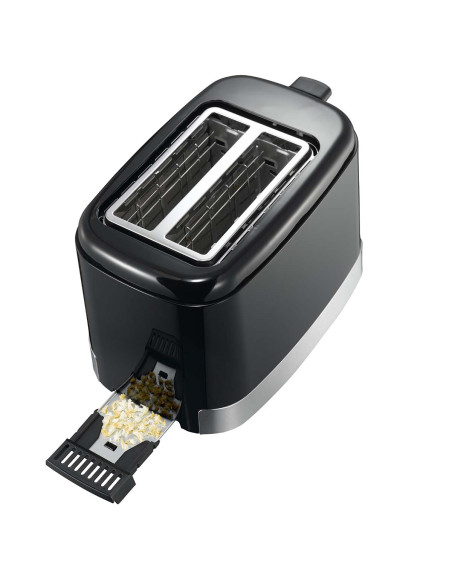 MELISSA 16140148 Grille-pain vertical 2 tranches 800W Noir / Acier inoxydable