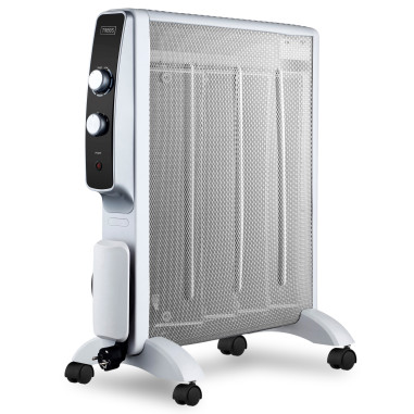 Trebs 99400 Chauffage électrique micathermique mobile sur roulettes 2000W Blanc