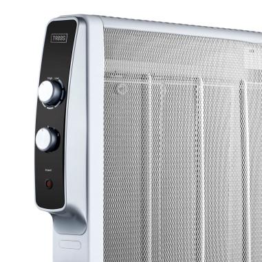 Trebs 99400 Chauffage électrique micathermique mobile sur roulettes 2000W Blanc
