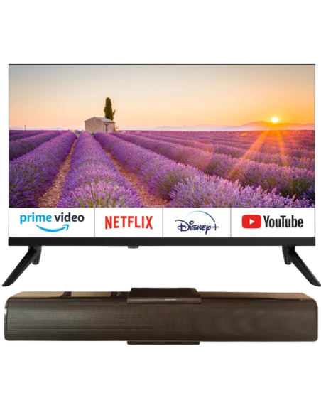 PACK EQUINOXE Téléviseur 32'' Smart Android Officiel Camping-car + Barre de son