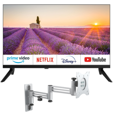 PACK EQUINOXE Téléviseur 22" Smart TV Camping-car + Support