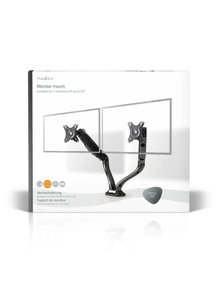 Support de Moniteur de bureau  2 écran(s)  10-32   75x75 / 100x100  Mo