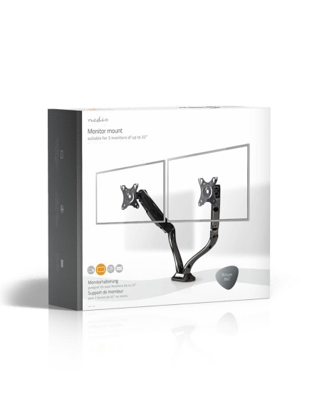 Support de Moniteur de bureau  2 écran(s)  10-32   75x75 / 100x100  Mo