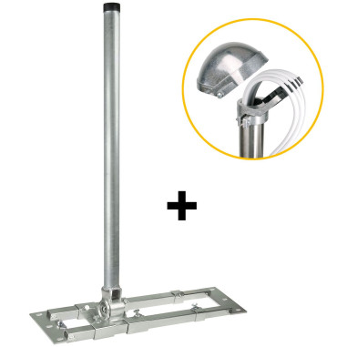 Pack Herkules Support charpente + Capuchon Mât Antenne TV