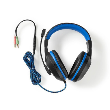 Combo de jeu kit  3 en 1  Casque, souris et tapis de souris  Bleu / No