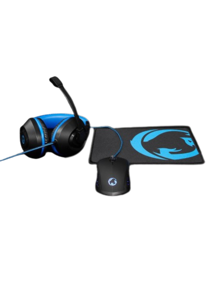 NEDIS Kit de Jeu Combiné3-en-1Casque, Souris et Tapis de Souris