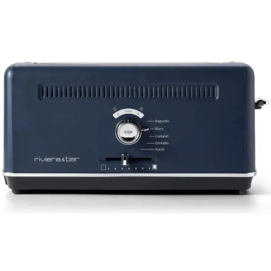 RIVIERA & BAR Grille-pain Inox Bleu 1 Fente extra-longue