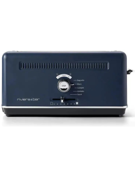 RIVIERA & BAR Grille-pain Inox Bleu 1 Fente extra-longue