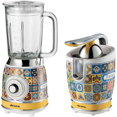 PACK ARIETE Positano Blender 1.5L + Presse-agrumes Design Rétro